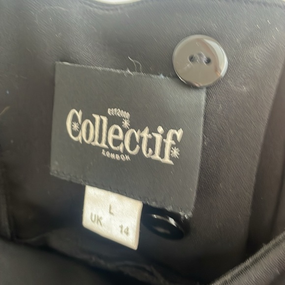 2 skirts-Collectif skirt size L UK 14 and Potter’s Pot paper bag skirt size L - Picture 3 of 7